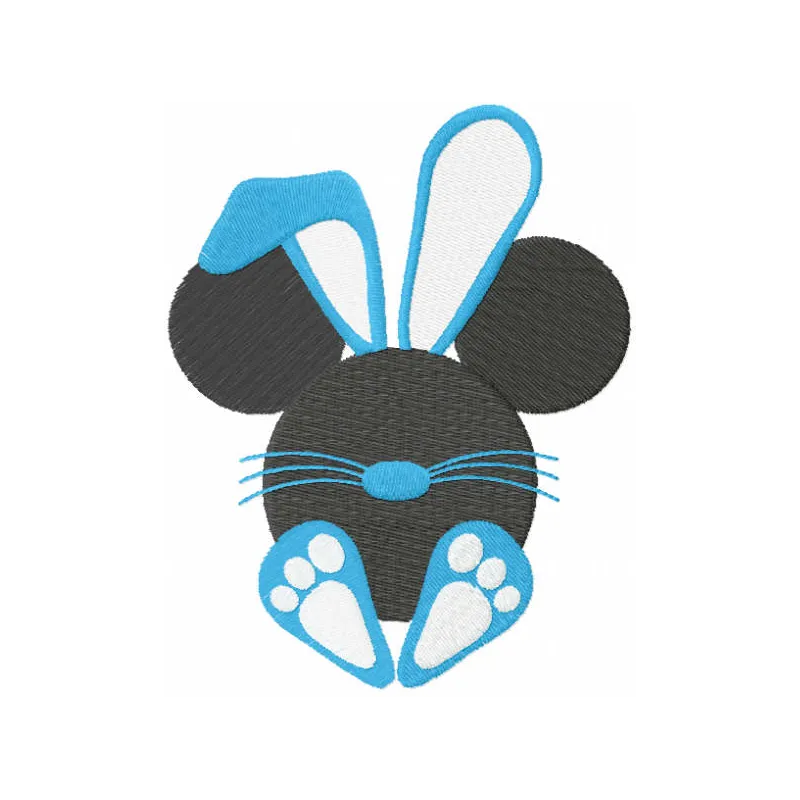 Happy Easter Baby Mickey embroidery design featuring a cheerful Mickey Mouse motif, ideal for baby onesies and festive gifts.