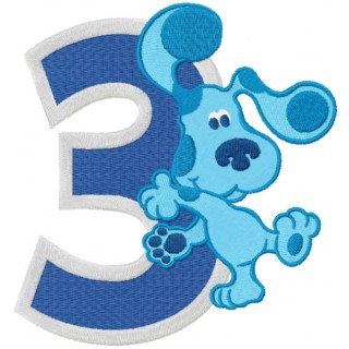 Blues Clues 3 years embroidery design - Embroidery Design