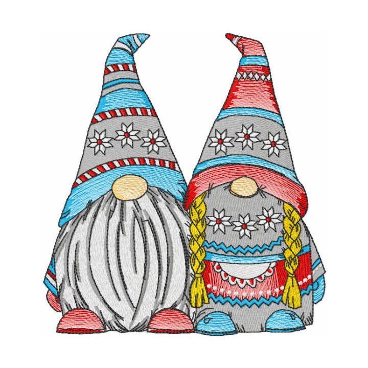 Two dwarves embroidery design - Embroidery Design