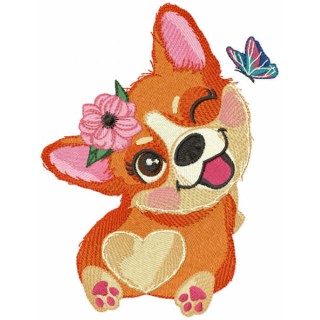 Best time for corgi embroidery design - Embroidery Design