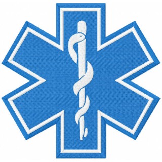 Star of life embroidery design - Embroidery Design