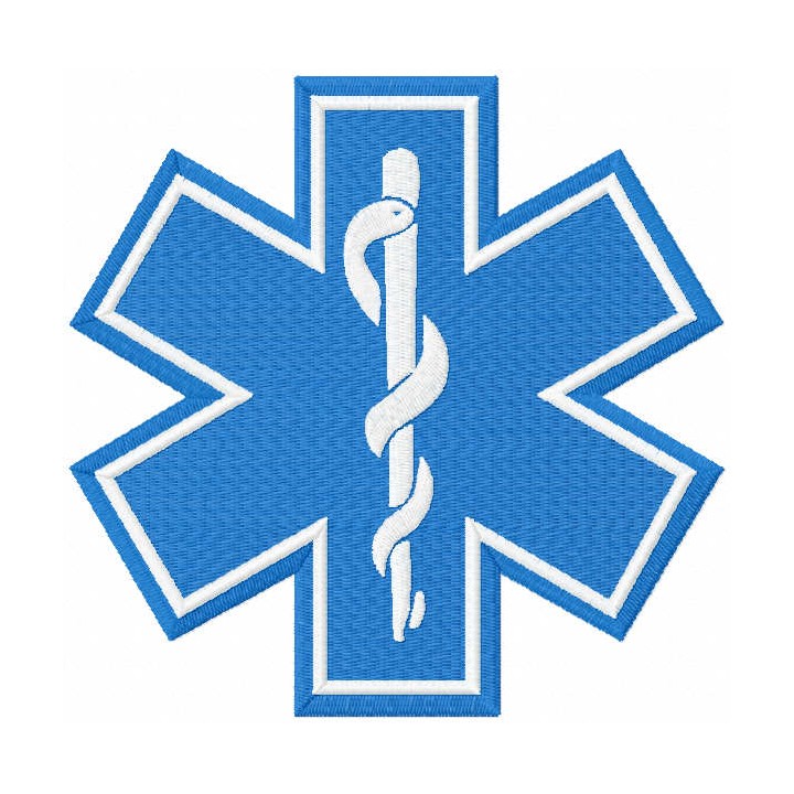 Star of life embroidery design - Embroidery Design