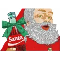 Preview of Santa present bottle embroidery design featuring festive Santa Claus motif for creative stitching projects.
