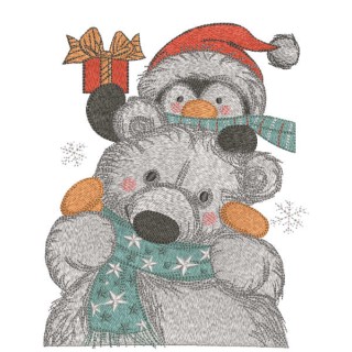 We bring gifts to friends embroidery design - Embroidery Design