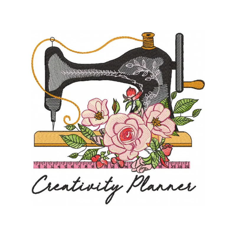 Preview of the Creativity Planner embroidery design featuring intricate stitching patterns for crafting enthusiasts.