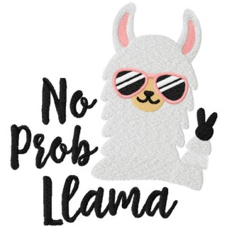 No prob llama embroidery design - Embroidery Design