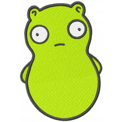 Kuchi Kopi embroidery design featuring the adorable character from Bob's Burgers, ideal for creative stitching projects.