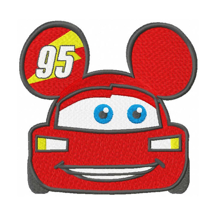 Lightning McQueen mickey mouse embroidery design - Embroidery Design