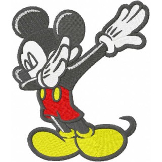 Dabbing Mickey embroidery design - Embroidery Design