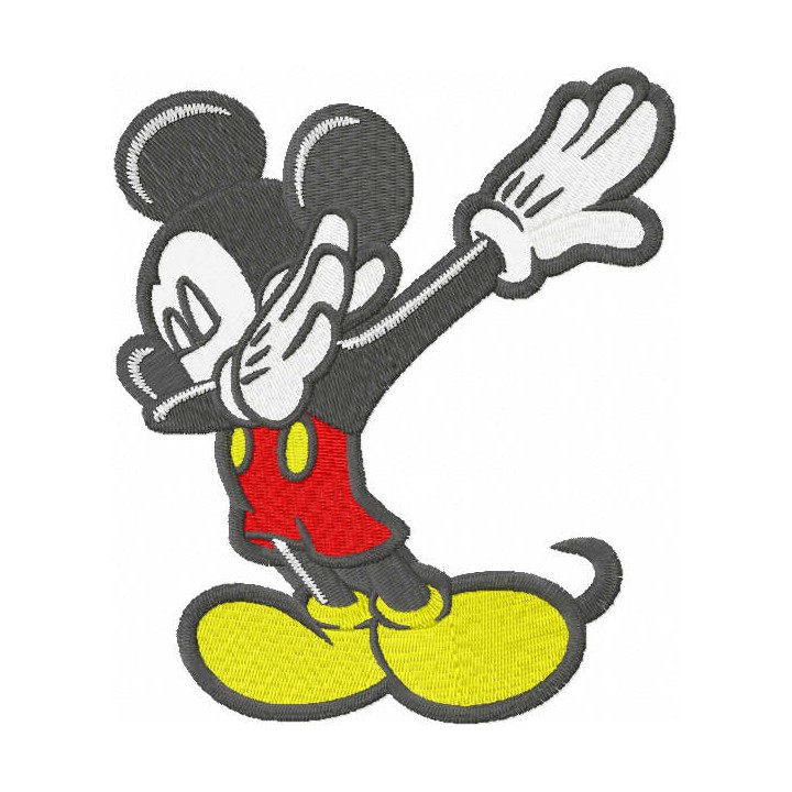 Dabbing Mickey embroidery design - Embroidery Design