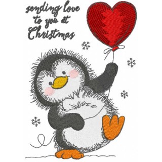 Sending love to you at Christmas embroidery design - Embroidery Design