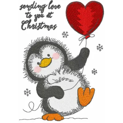 Preview of the Sending Love to You at Christmas embroidery design featuring festive motifs for holiday stitching.