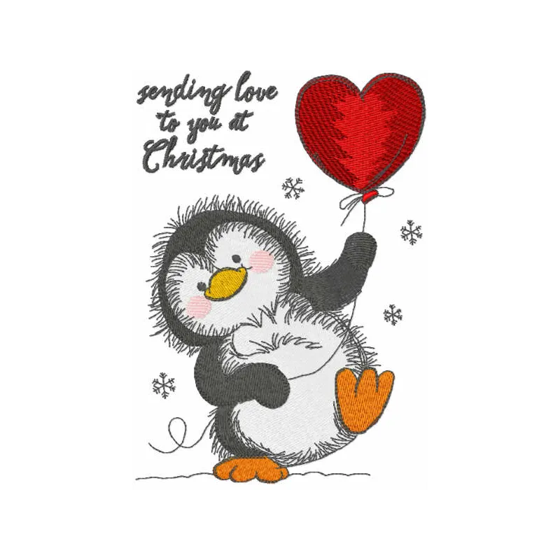 Preview of the Sending Love to You at Christmas embroidery design featuring festive motifs for holiday stitching.