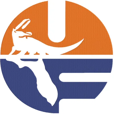 University of Florida Gators embroidery design showcasing the iconic logo for stitching on apparel and accessories.