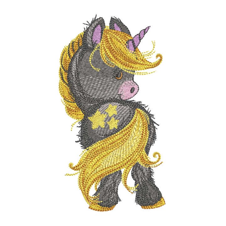 Cute baby unicorn embroidery design - Embroidery Design