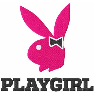 Playgirl full logo embroidery design - Embroidery Design