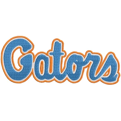 Embroidery design featuring the Florida Gators Wordmark Logo from 1979, ideal for caps and apparel.