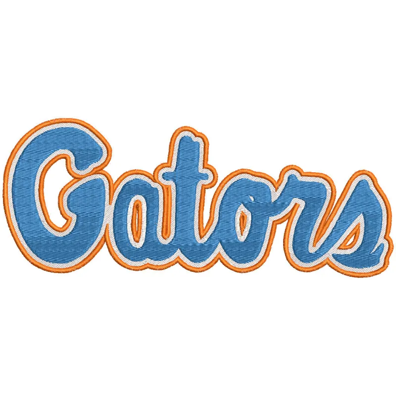 Embroidery design featuring the Florida Gators Wordmark Logo from 1979, ideal for caps and apparel.