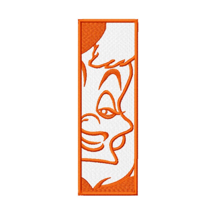 Cruella de vil bookmark embroidery design - Embroidery Design