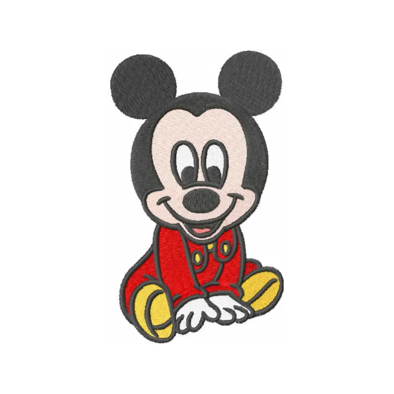 Mickbaby embroidery design featuring a charming Mickey Mouse motif, ideal for stitching on baby onesies and more.