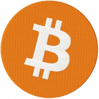 Bitcoin logo embroidery design - Embroidery Design