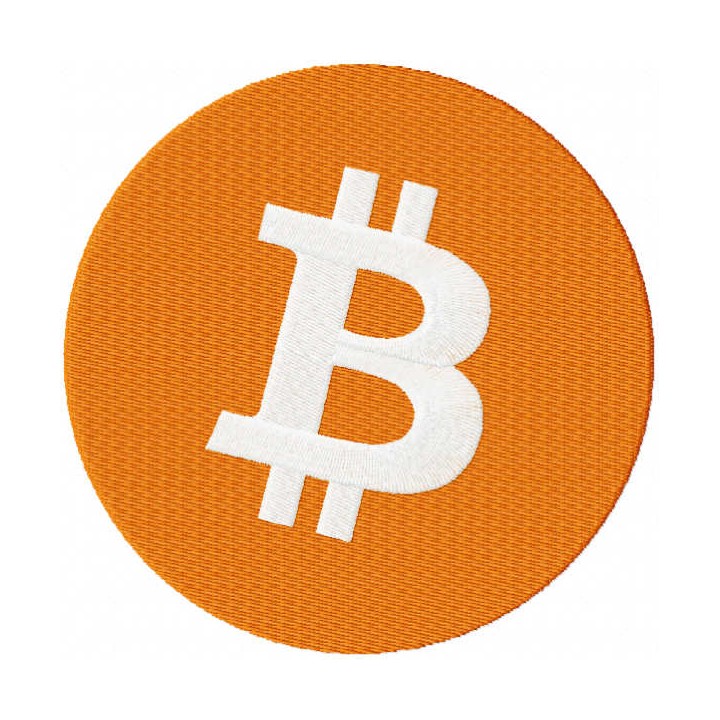 Bitcoin logo embroidery design - Embroidery Design