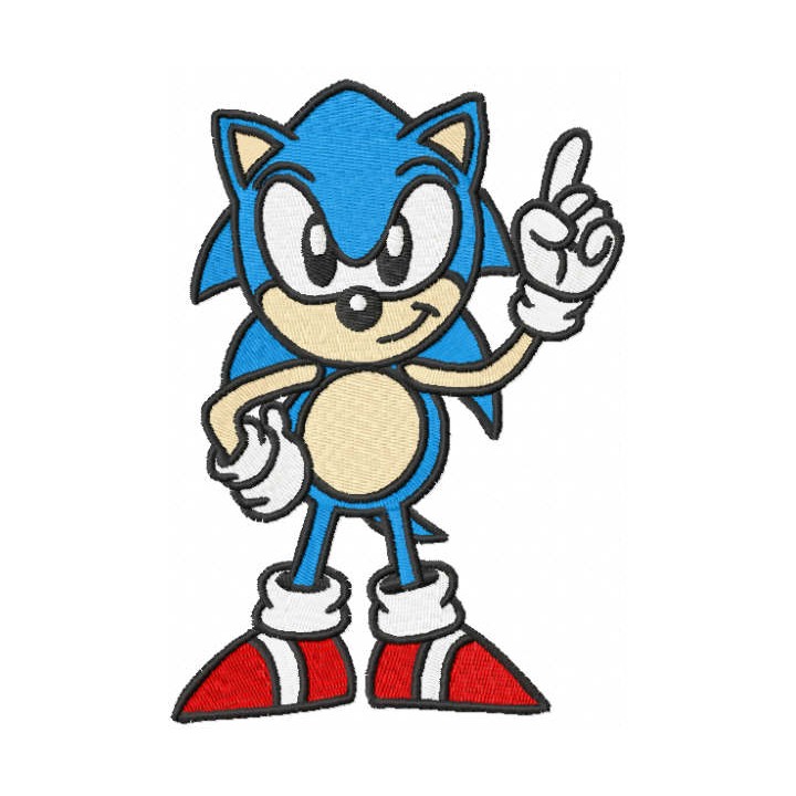 Sonic first embroidery design - Embroidery Design