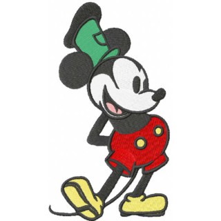 Dancing retro mickey embroidery design - Embroidery Design