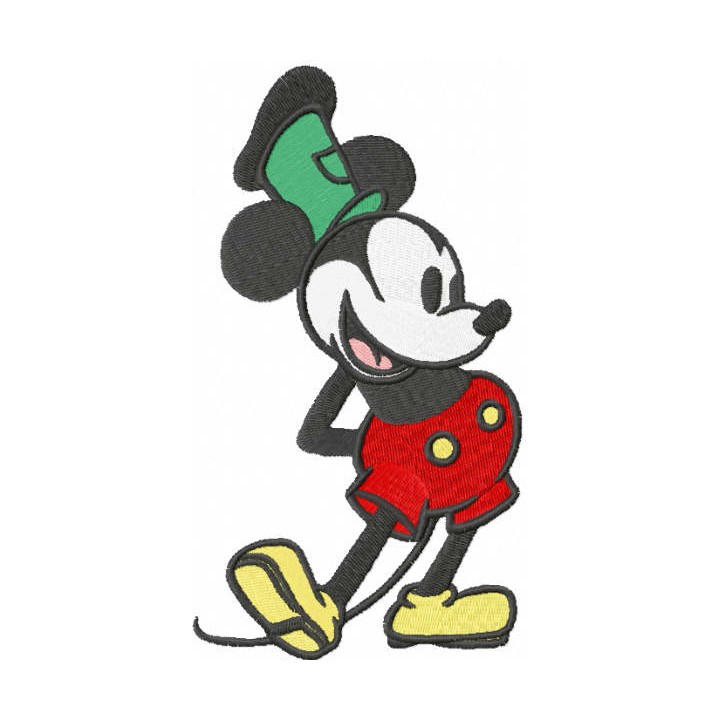 Dancing retro mickey embroidery design - Embroidery Design