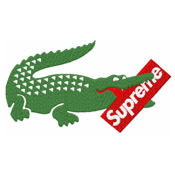 Lacoste supreme logo embroidery design - Embroidery Design