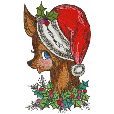 Preview of the 'Christmas is Near' embroidery design featuring festive lettering and decorative elements, ideal for holiday …