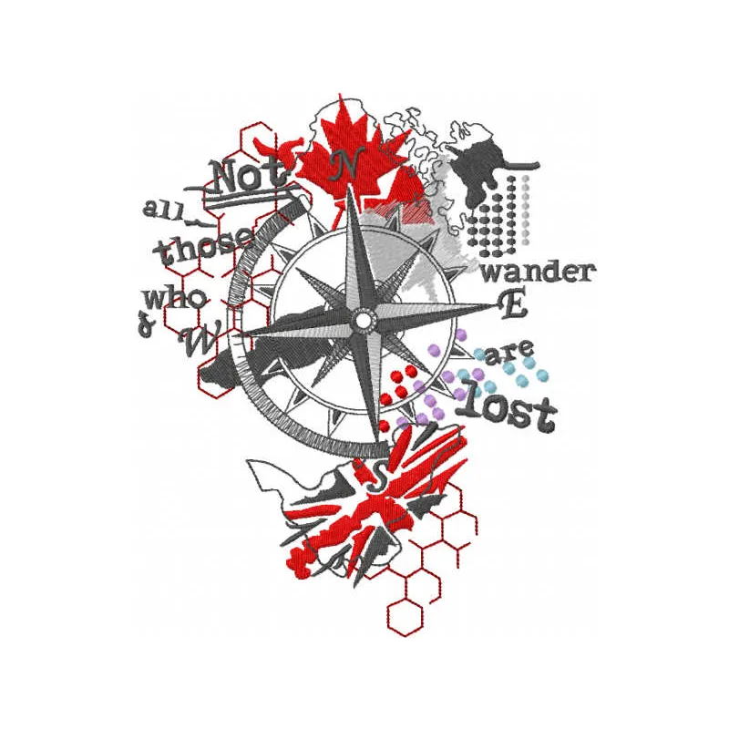 Preview of 'To Those Who Go to Sea' embroidery design featuring nautical elements, ideal for stitching on apparel and home d…