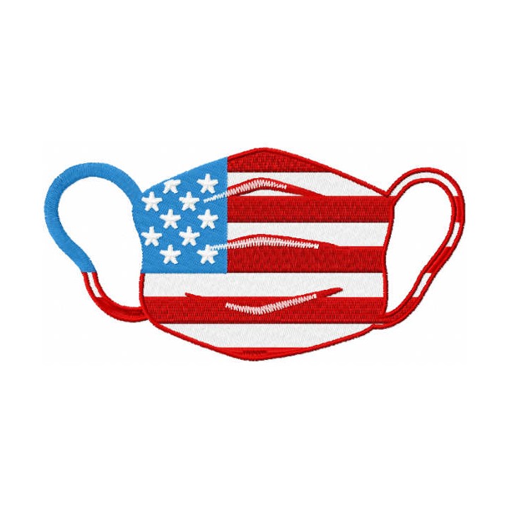American nurse mask embroidery design - Embroidery Design