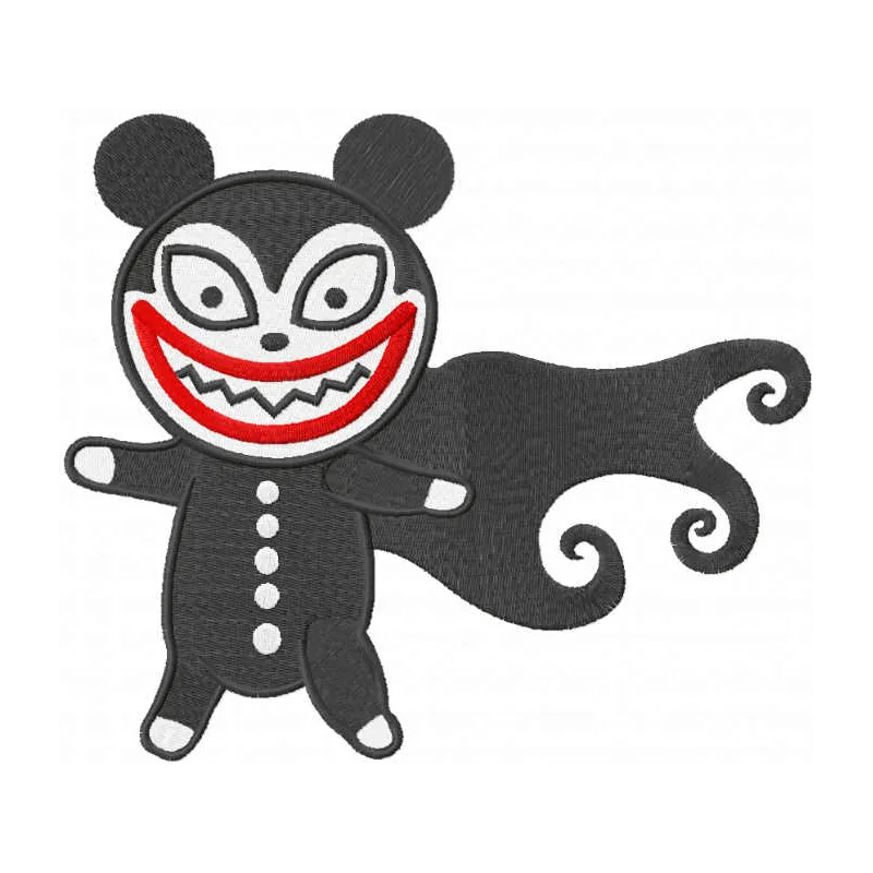Vampire Teddy embroidery design featuring a cute teddy bear with vampire fangs, perfect for Halloween-themed projects.