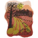 Preview of an autumn arable land embroidery design showcasing vibrant fall colors and nature motifs.