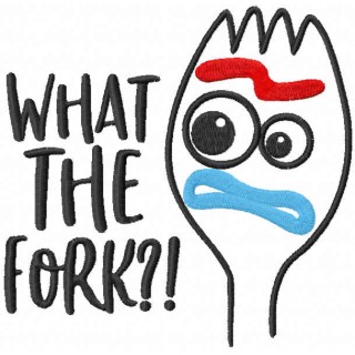 What the Fork? embroidery design - Embroidery Design