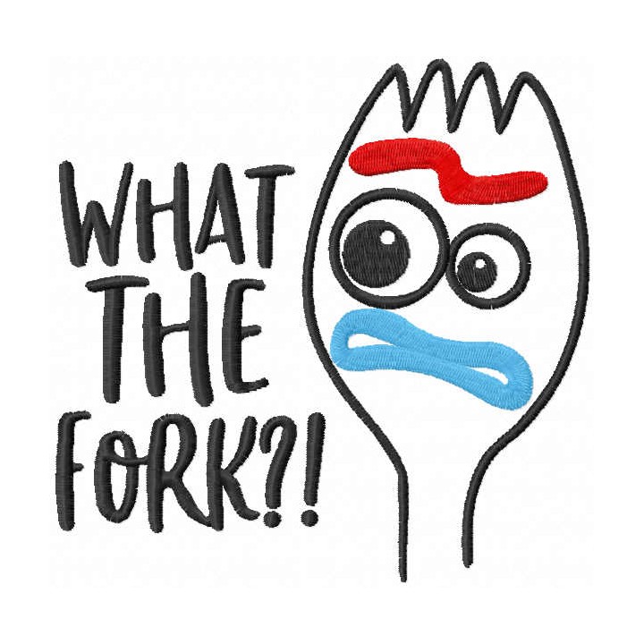 What the Fork? embroidery design - Embroidery Design