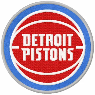 Detroit Pistons 2017 logo embroidery design preview showcasing a vibrant basketball-themed stitched motif.