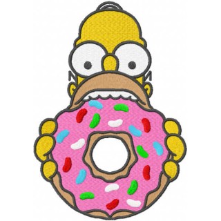 Homer Donut embroidery design - Embroidery Design