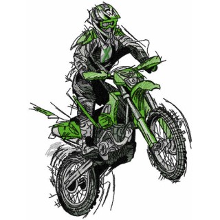 X biker embroidery design - Embroidery Design
