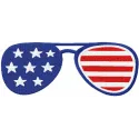 Preview of a patriotic sunglasses embroidery design featuring stars and stripes for creative stitching projects.