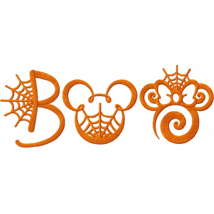 Mickey mouse boo embroidery design - Embroidery Design