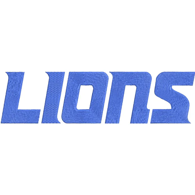 Detroit Lions Wordmark Logo embroidery design showcasing the iconic emblem for stitching on apparel and accessories.
