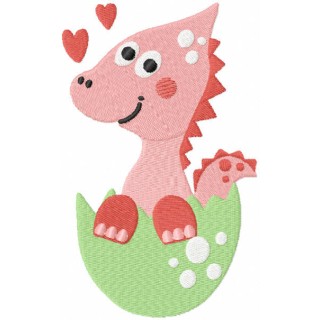 Baby dino embroidery design - Embroidery Design