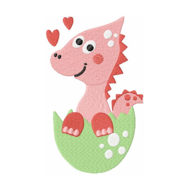 Baby dino embroidery design - Embroidery Design