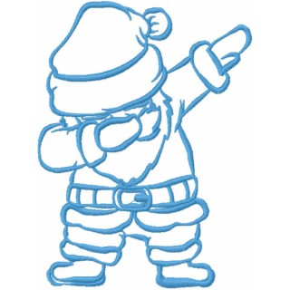 Dabbing Santa embroidery design - Embroidery Design