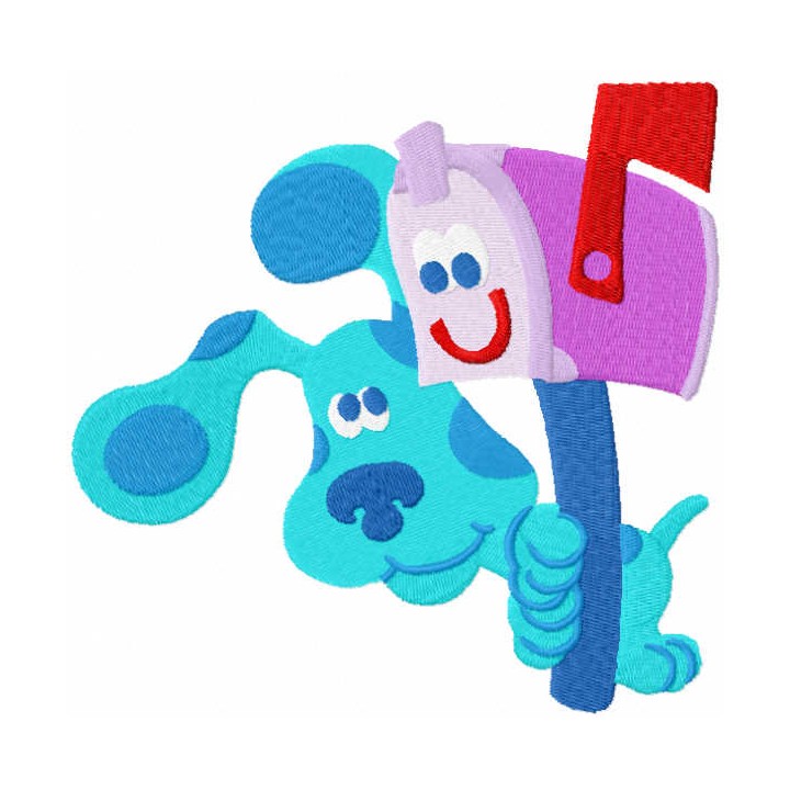 Blues Clues with mailbox embroidery design - Embroidery Design