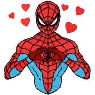 Spiderman love embroidery design - Embroidery Design