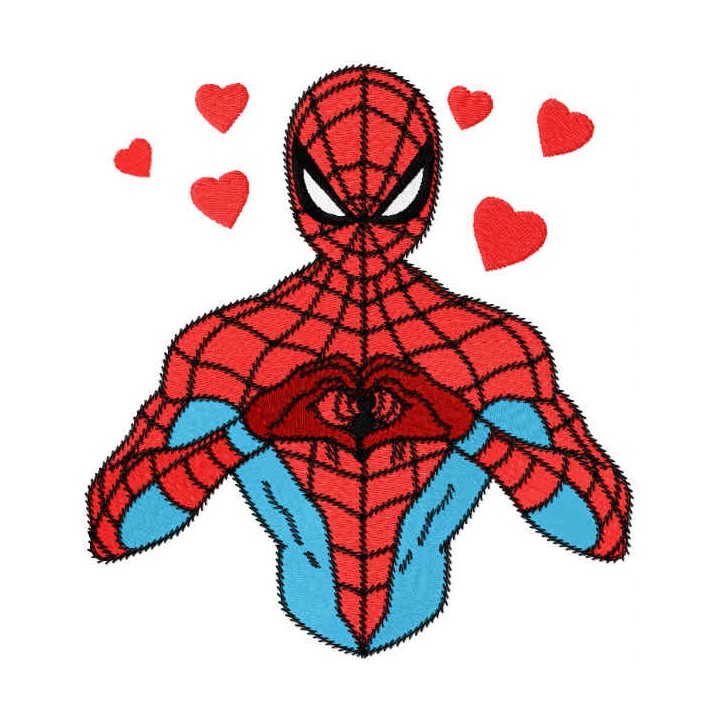 Spiderman love embroidery design - Embroidery Design