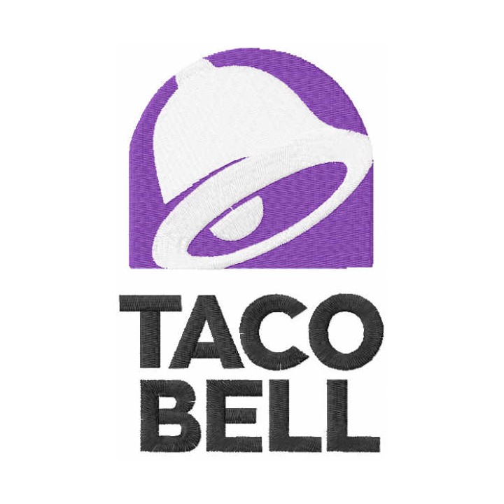 Taco Bell logo 2016 embroidery design - Embroidery Design